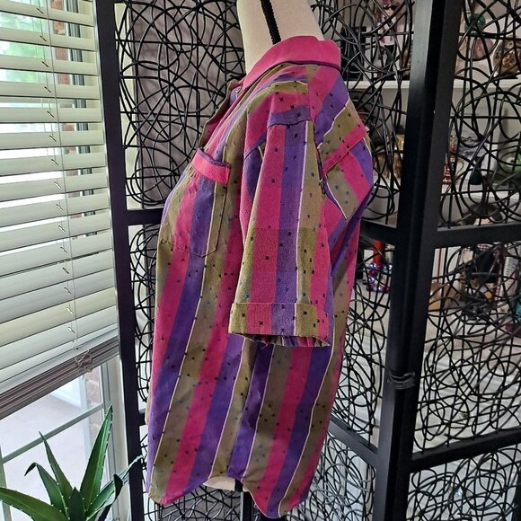 Vintage Izod Club Size 10 Ladies Short Sleeve Button Up EUC - Picture 4 of 10